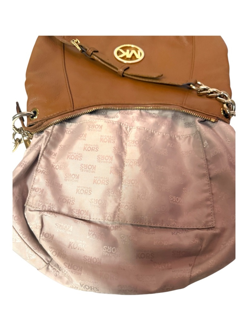 Michael Kors Fulton Large Pebbled Leather Hobo Shoulder Bag - Picture 13 of 13